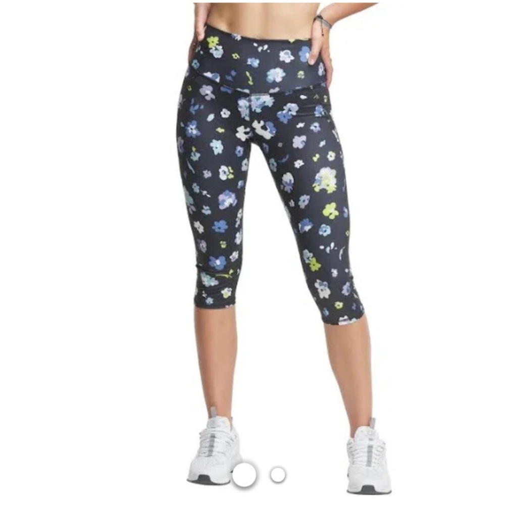 CALVIN KLEIN CROPPED LEGGINGS FLORAL SIZE M